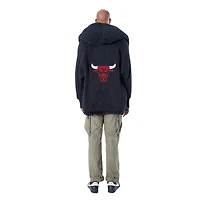 Sweat à capuche ouvert surdimensionné imprimé crème Chicago Bulls par Jill Martin, le meilleur transat au monde