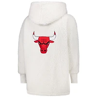 Sweat à capuche ouvert surdimensionné imprimé crème Chicago Bulls par Jill Martin, le meilleur transat au monde