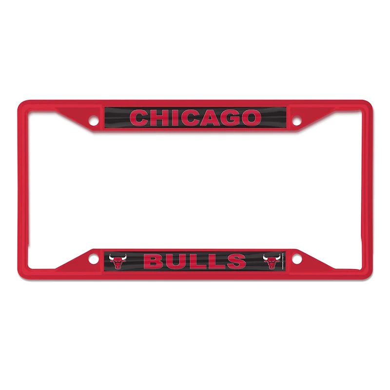 Cadre de plaque d'immatriculation WinCraft Chicago Bulls couleur chrome