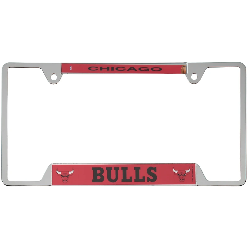 Cadre de plaque d'immatriculation en métal chromé WinCraft Chicago Bulls