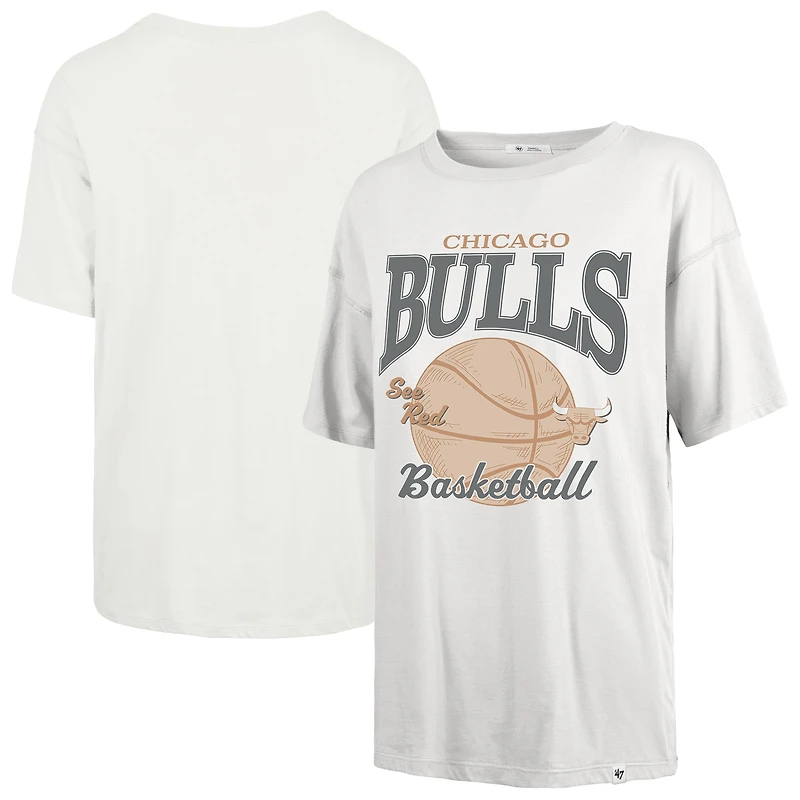 T-shirt blanc pour femme Chicago Bulls City Edition Down Court Sadie '47