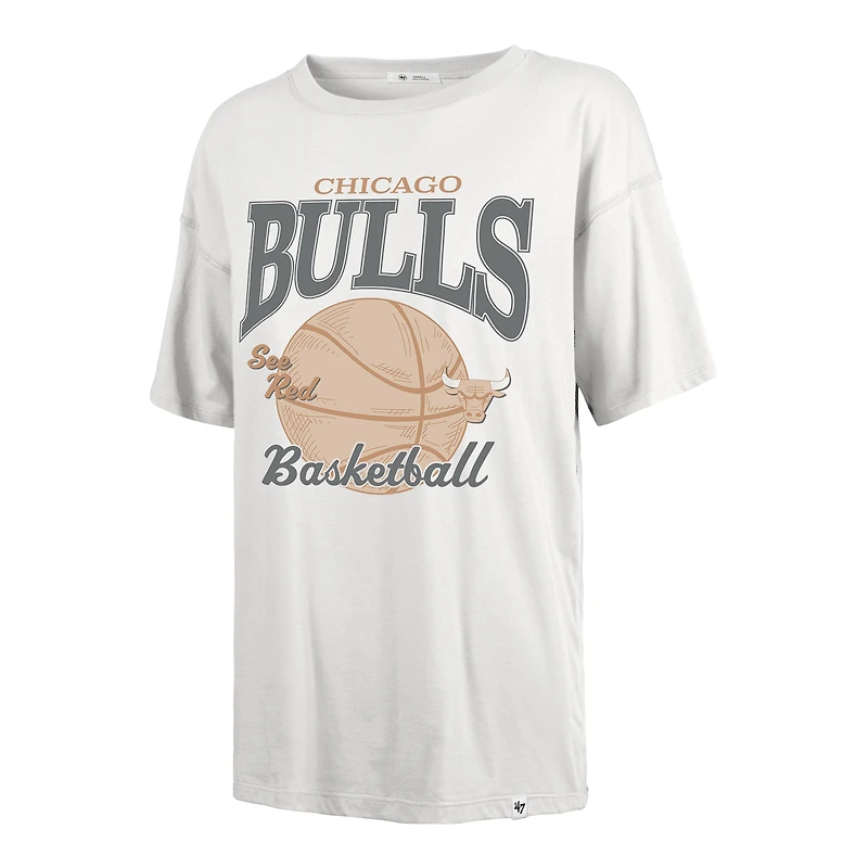 T-shirt blanc pour femme Chicago Bulls City Edition Down Court Sadie '47