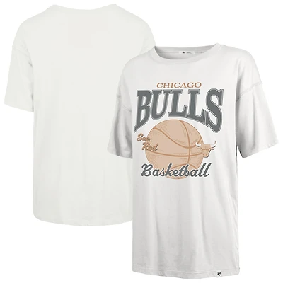 Women's '47  White Chicago Bulls City Edition Down Court Sadie T-Shirt