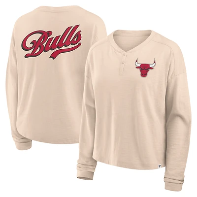 T-shirt à manches longues Fanatics Natural Chicago Bulls pour femme