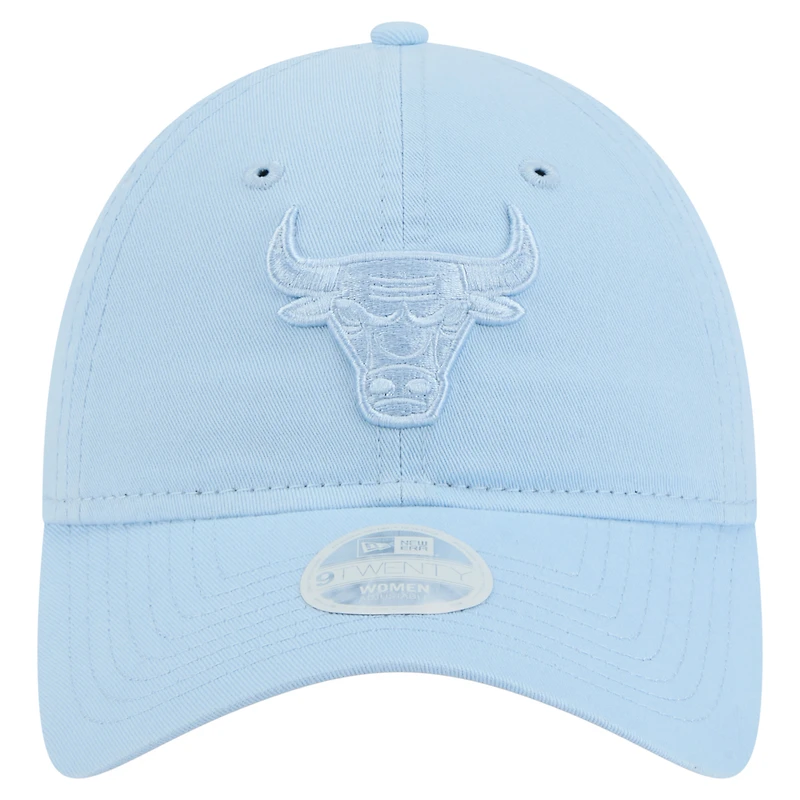 Casquette ajustable New Era Chicago Bulls Colorpack 9TWENTY bleu clair pour femme