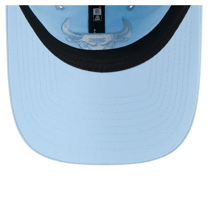 Casquette ajustable New Era Chicago Bulls Colorpack 9TWENTY bleu clair pour femme