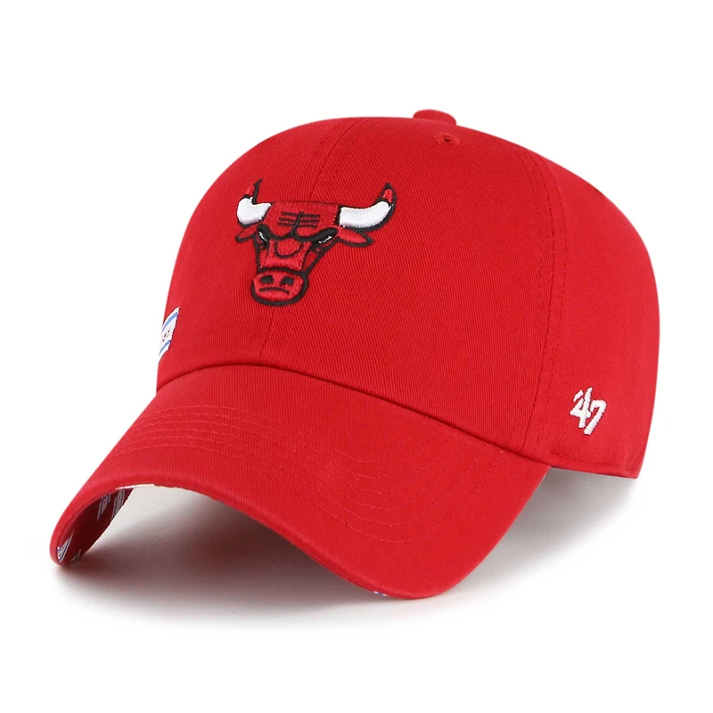 Casquette réglable de nettoyage sous visière '47 Red Chicago Bulls Confetti pour femmes