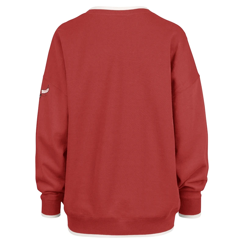 Sweat-shirt oversize pour femme '47 Red Chicago Bulls Rise Wax Pack Daze '80s