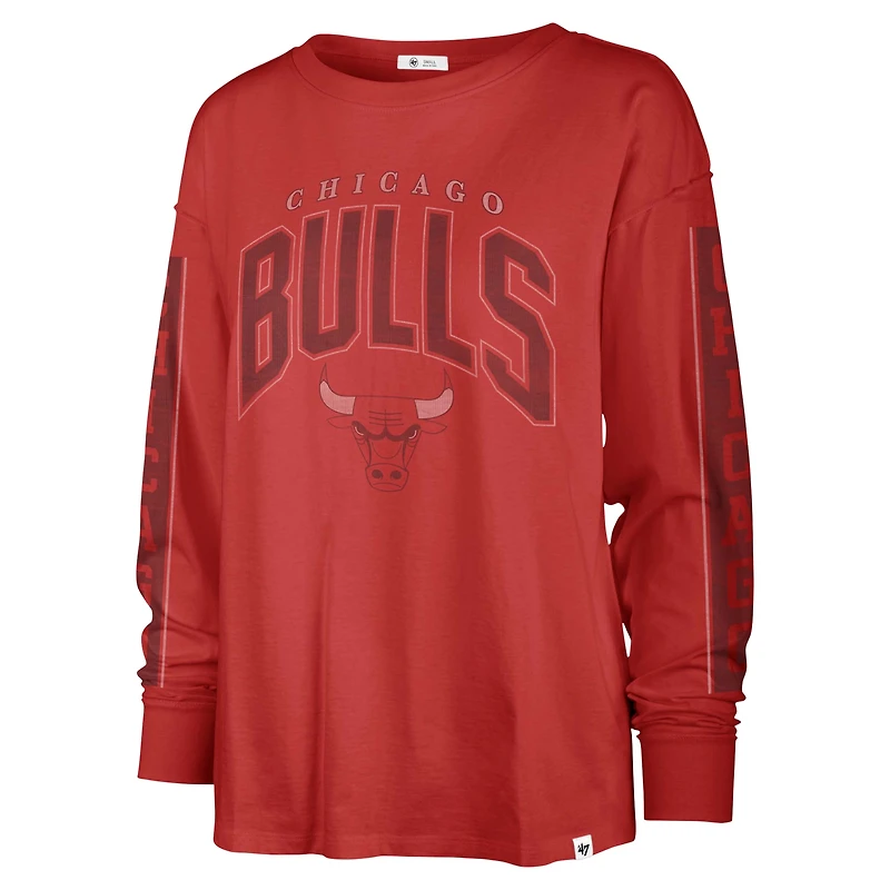T-shirt à manches longues pour femmes '47 Red Chicago Bulls Tomcat