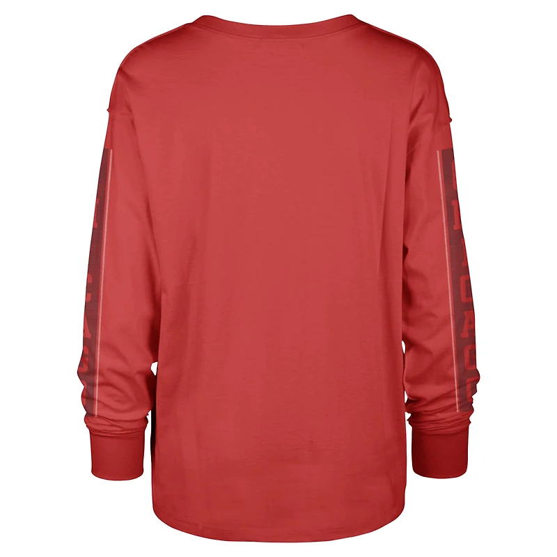 T-shirt à manches longues pour femmes '47 Red Chicago Bulls Tomcat
