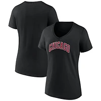 Women's  White Chicago Bulls Alternate Logo V-Neck T-Shirt