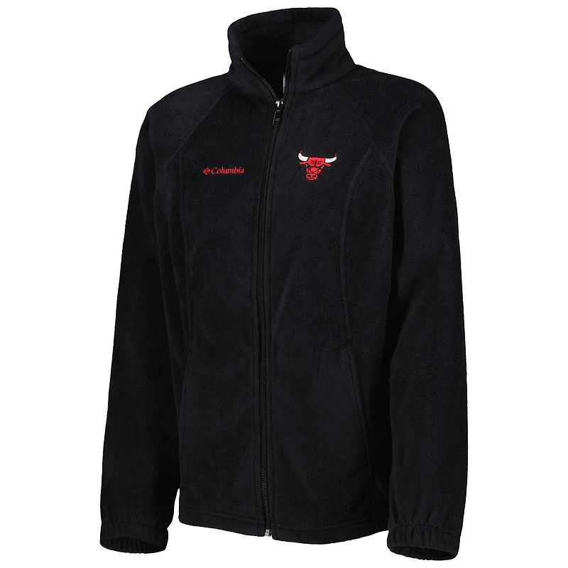 Women's Columbia Black Chicago Bulls Benton Springs Raglan Full-Zip Jacket