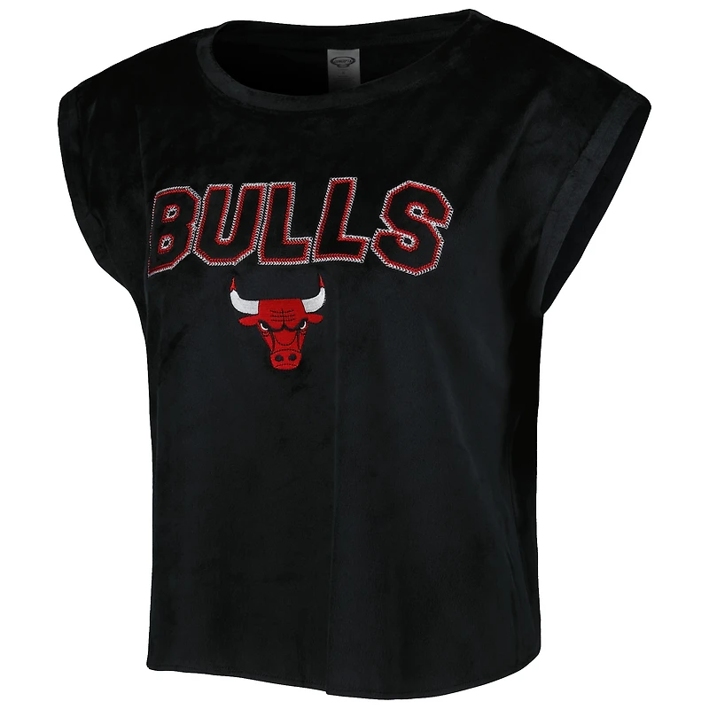 Ensemble de nuit Concepts Sport noir pour femme avec haut et short Intermission Chicago Bulls