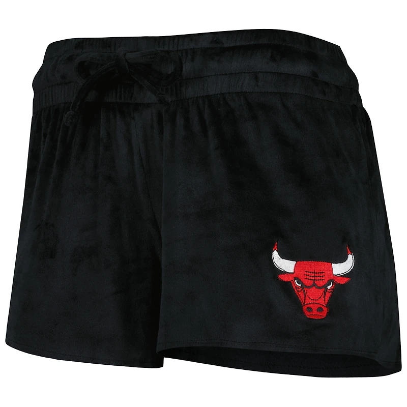 Ensemble de nuit Concepts Sport noir pour femme avec haut et short Intermission Chicago Bulls
