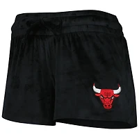 Ensemble de nuit Concepts Sport noir pour femme avec haut et short Intermission Chicago Bulls