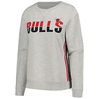 Ensemble de nuit pour femme Concepts Sport Grey Chicago Bulls Cedar avec haut à manches longues et short