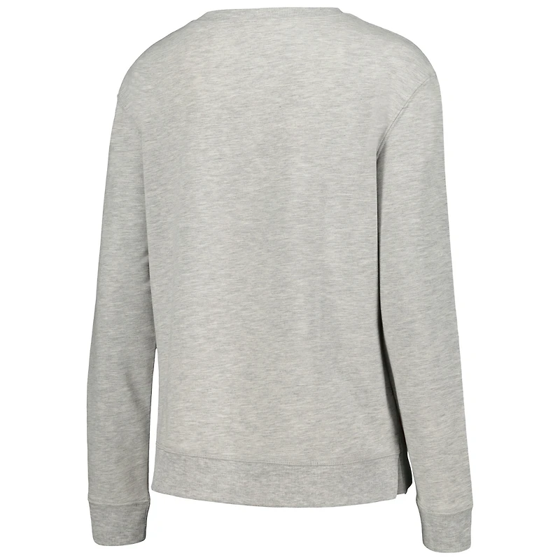 Ensemble de nuit pour femme Concepts Sport Grey Chicago Bulls Cedar avec haut à manches longues et short