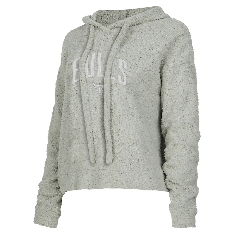 Sweat à capuche confortable Ventura Chicago Bulls pour femme Concepts Sport Gray