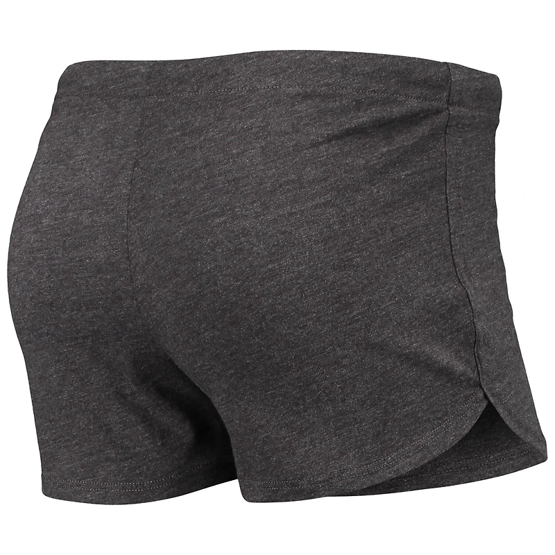 Concepts Sport Heathered Black/Heathered Red T-shirt et short à manches longues raglan Chicago Bulls pour femme