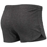 Concepts Sport Heathered Black/Heathered Red T-shirt et short à manches longues raglan Chicago Bulls pour femme