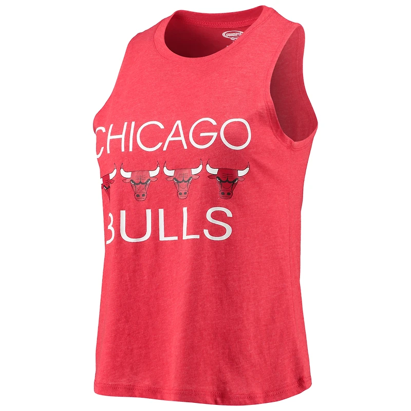 Ensemble de nuit avec débardeur et pantalon Chicago Bulls Concepts Sport pour femme rouge chiné/noir chiné