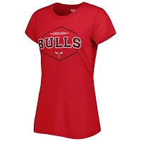 Ensemble de pyjama et t-shirt pour femme Concepts Sport rouge/noir avec écusson Chicago Bulls pantalon