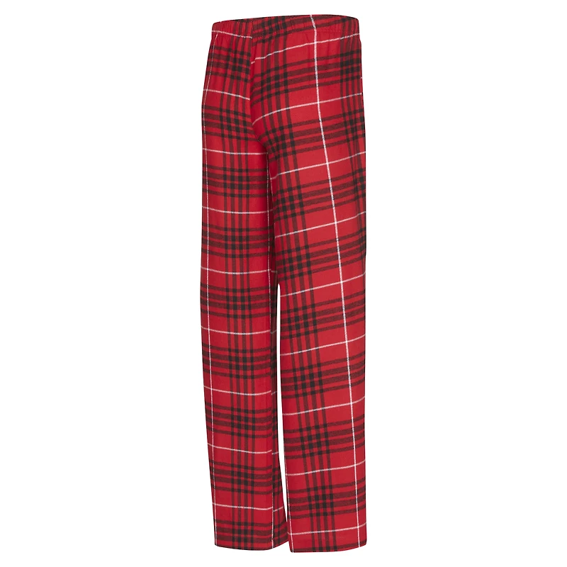 Women's Concepts Sport  Red/Black Chicago Bulls Vector Top & Flannel Pants Sleep Set