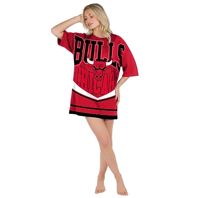 Robe de nuit en maille mosaïque rouge Chicago Bulls Concepts Sport pour femme