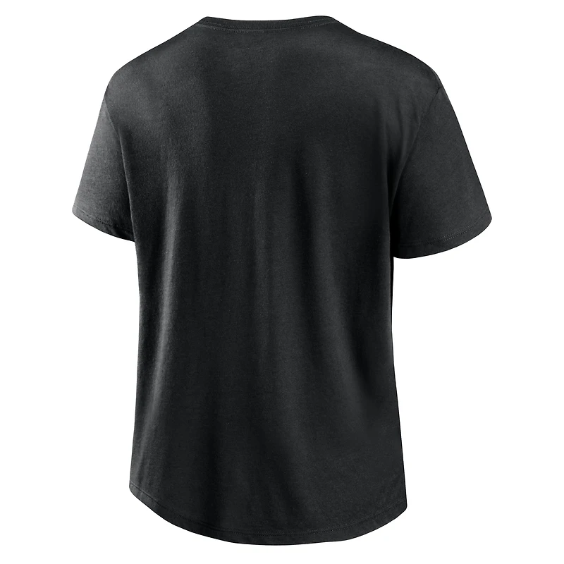Women's Fanatics  Black Chicago Bulls Hand Check T-Shirt