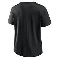 Women's Fanatics  Black Chicago Bulls Hand Check T-Shirt