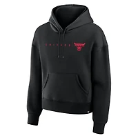 Sweat à capuche Fanatics noir pour femme, collection Chicago Bulls Outlet Passes