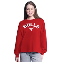 Women's G-III 4Her by Carl Banks Red Chicago Bulls Athletic Pullover Sweatshirt