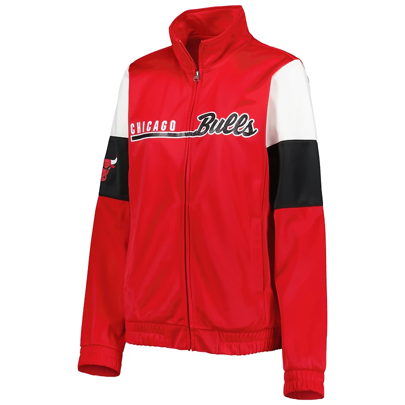 Veste de survêtement à fermeture éclair pour femme G-III 4Her by Carl Banks Red Chicago Bulls Change Up