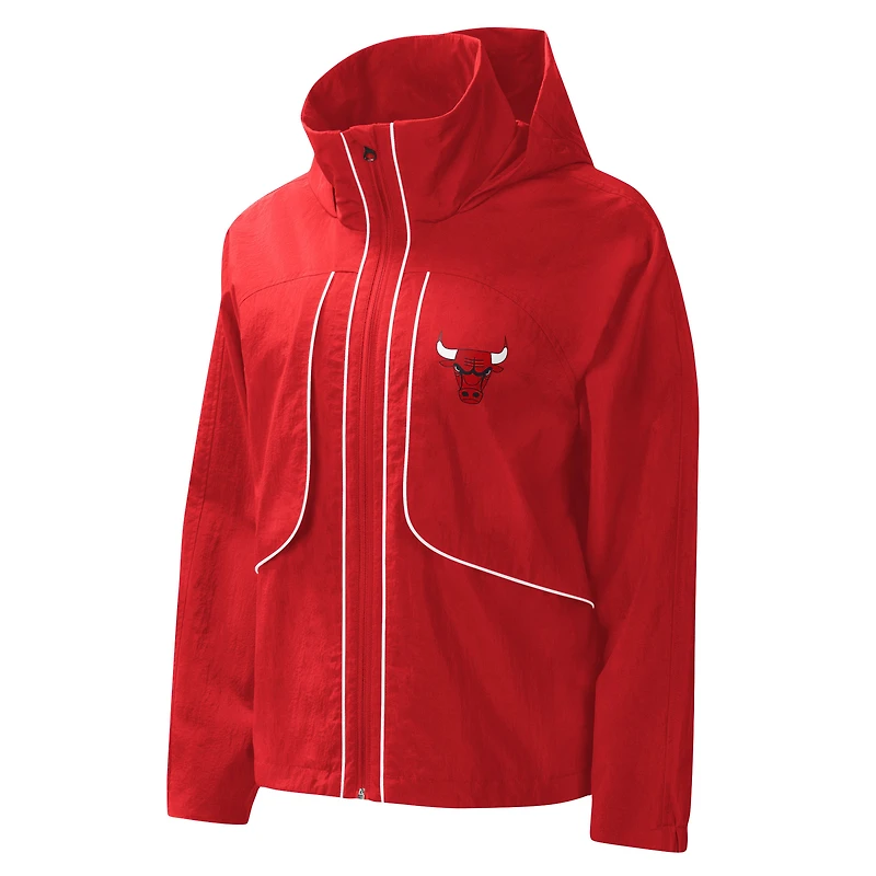 Sweat à capuche entièrement zippé pour femme G-III 4Her by Carl Banks Red Chicago Bulls Last Shot