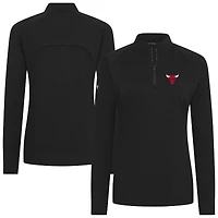 Women's Levelwear Black Chicago Bulls Flex Insignia 2.0 Quarter-Zip Top