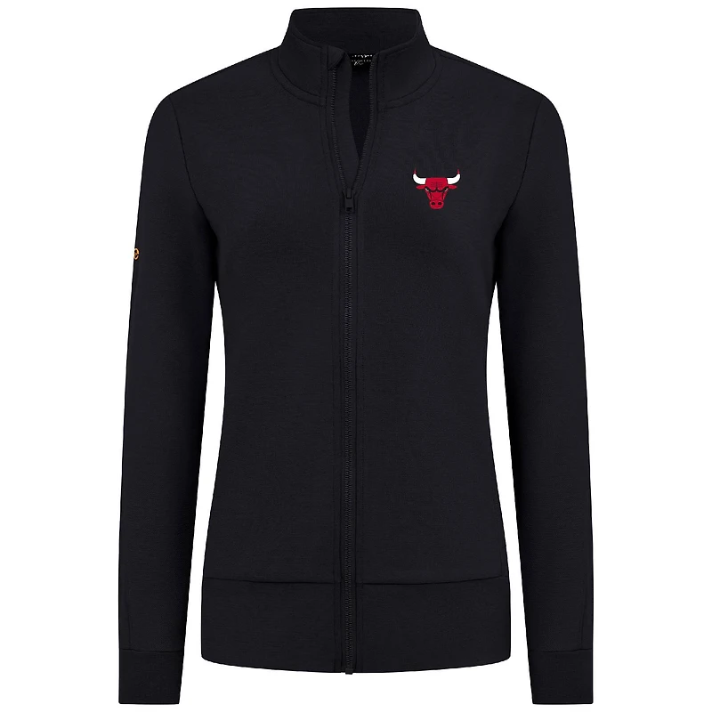 Veste zippée intégrale Shine noire des Chicago Bulls pour femme Levelwear
