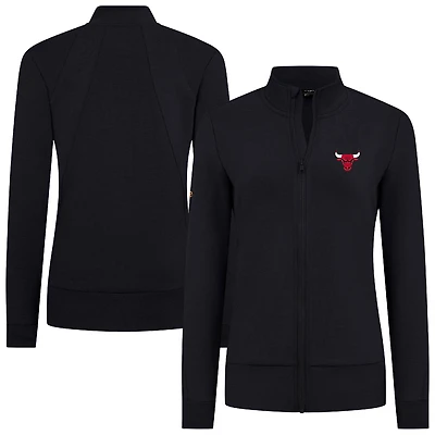Women's Levelwear Black Chicago Bulls Shine Full-Zip Jacket