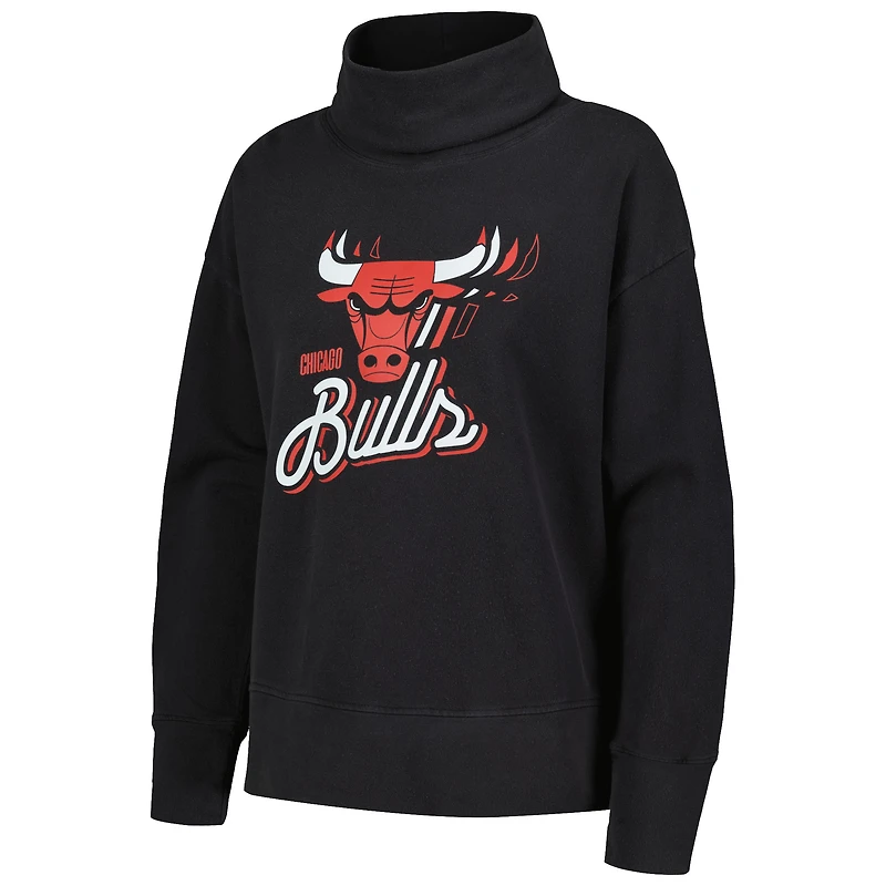 Sweat-shirt noir Levelwear pour femmes des Chicago Bulls Sunset