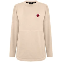 Women's Levelwear Khaki Chicago Bulls Beaudry Pullover Sweatshirt
