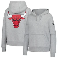 Sweat à capuche Lolë gris pour femme avec logo des Chicago Bulls
