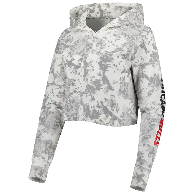 Haut court Chicago Bulls Maia à triple mélange gris Lusso/Blanc pour femme