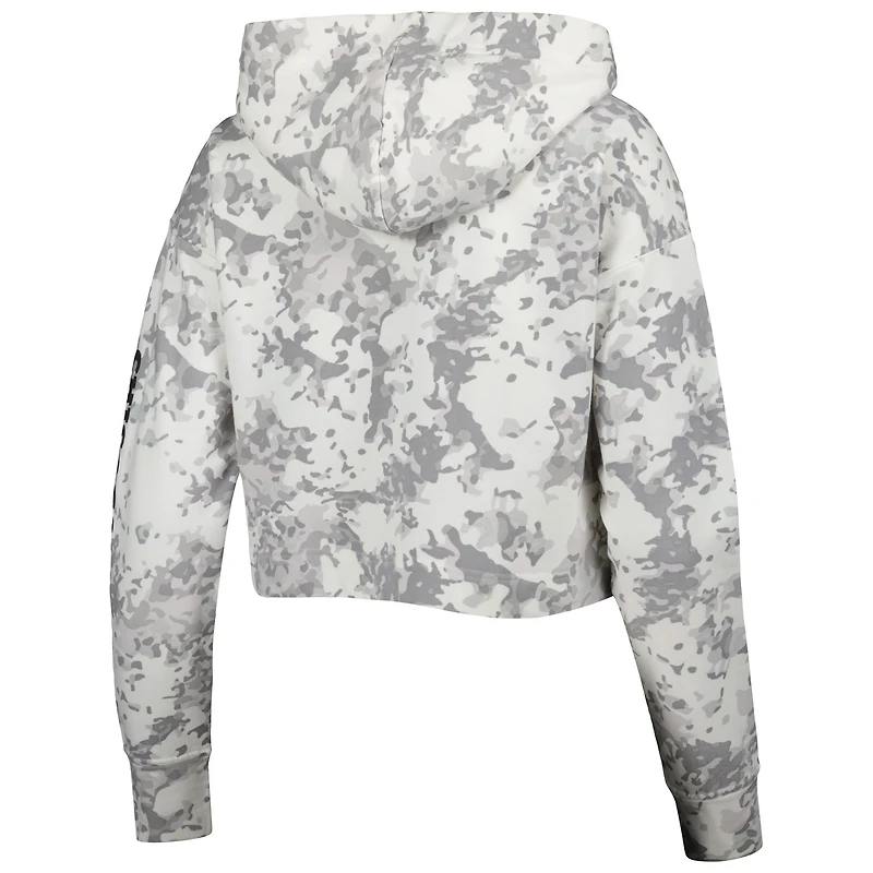 Haut court Chicago Bulls Maia à triple mélange gris Lusso/Blanc pour femme