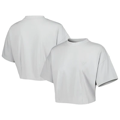 T-shirt court ton sur délavé pour femme Chicago Bulls Nola Lusso Gray