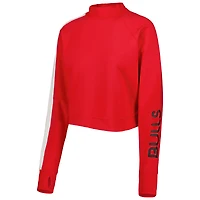 Women's Lusso Red Chicago Bulls Maddie & Matildas Raglan Tri-Blend Pullover Hoodie Jogger Pants Set