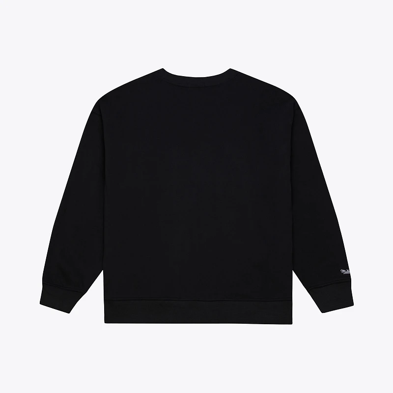 Sweat-shirt léger Mitchell & Ness noir pour femme, Chicago Bulls Hardwood Classics.