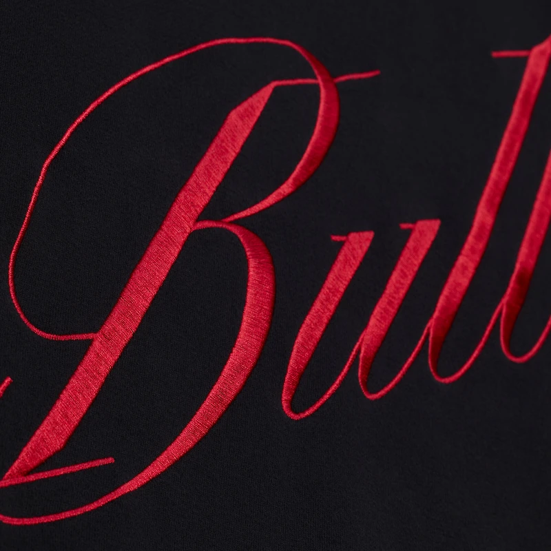 Sweat-shirt léger Mitchell & Ness noir pour femme, Chicago Bulls Hardwood Classics.