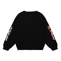 Women's Mitchell & Ness Black Chicago Bulls Slap Sticker - Pullover Sweatshirt
