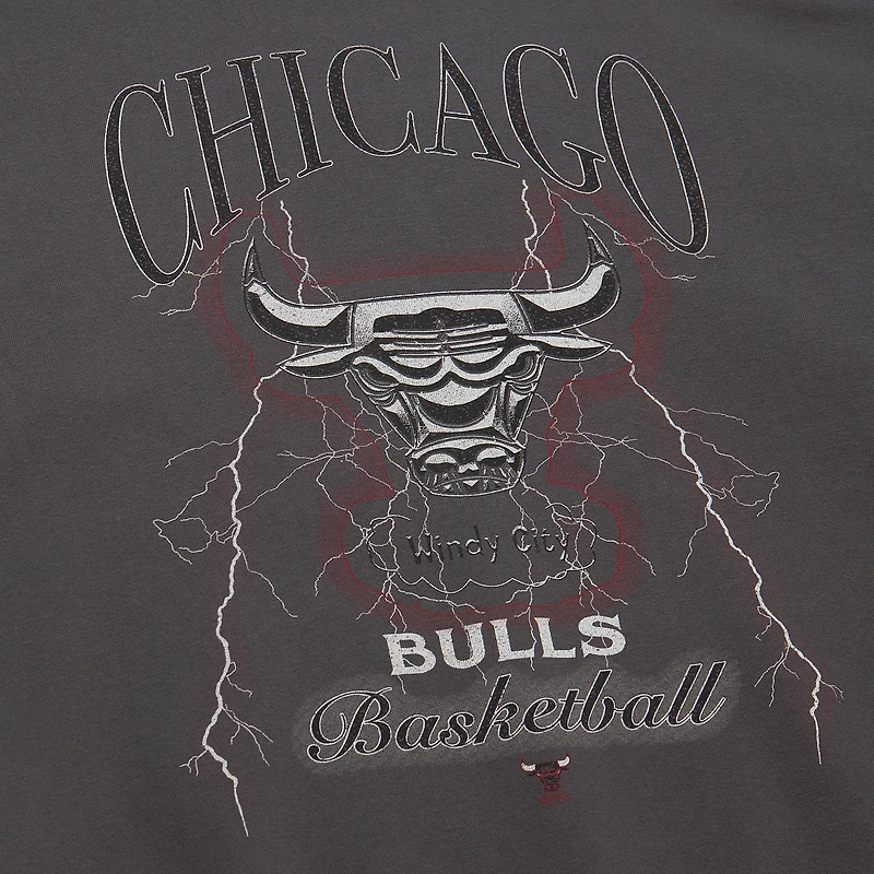 Women's Mitchell & Ness Charcoal Chicago Bulls Hardwood Classics Lightweight Pullover Sweatshirt