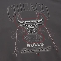 Women's Mitchell & Ness Charcoal Chicago Bulls Hardwood Classics Lightweight Pullover Sweatshirt