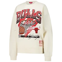 Sweat-shirt à capuche Chicago Bulls Brush Bucket pour femme Mitchell & Ness Cream